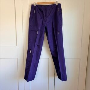 Lillie Rubin Silk Purple Cargo Pants | 12